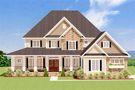 This seems high to me. 3-Porch Craftsman with Side-Load Garage - 46315LA ...