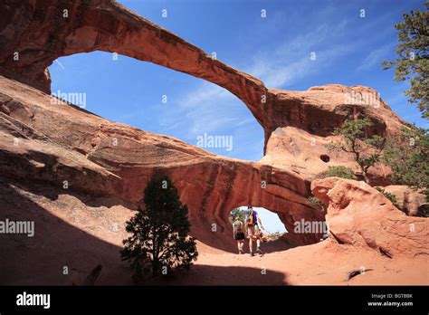 Double O Arch In The Devils Garden Section Of Arches National Park