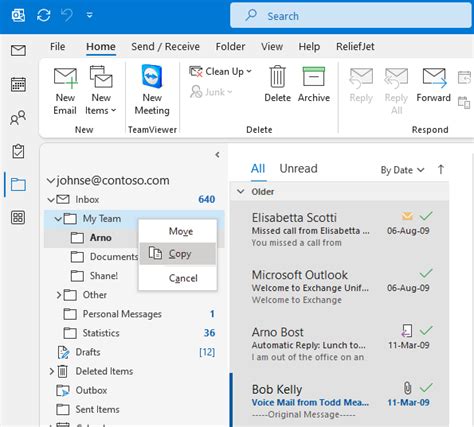 Move Emails Between Folders In Outlook Outlook Freeware