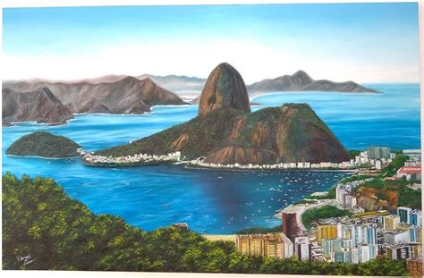 Rio De Janeiro Blue Sky Painting By David Lino Fine Art America