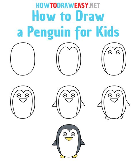 How To Draw A Penguin For Kids How To Draw Easy