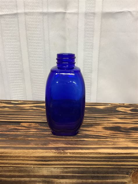 Vintage Cobalt Blue Apothecary Bottle Etsy