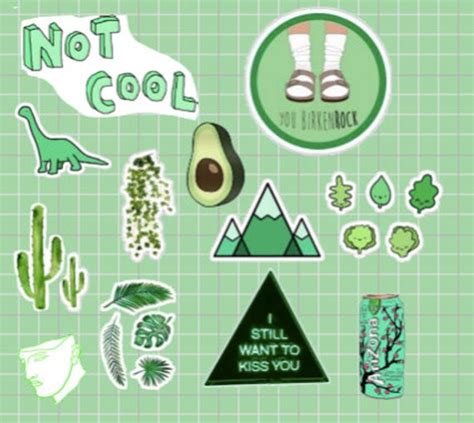 Green Aesthetic Sticker Pack Etsy