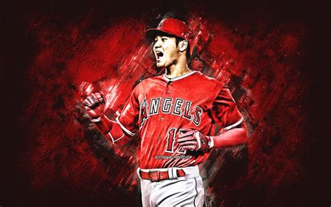 Download Wallpapers Shohei Ohtani Los Angeles Angels Mlb Japanese