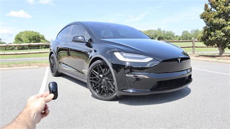 2022 Tesla Model X Plaid Start Up Test Drive Walkaround Pov And