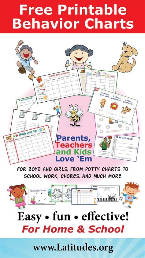 Free Printable Behavior Charts For Home And School Sticker Chart