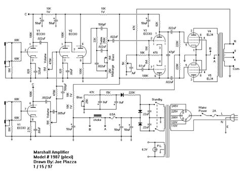 Free Audio Service Manuals Free Download Marshall 1987 Schematic