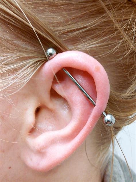 Industrial Piercing by Joe | Ear cuff, Industrial piercing, Piercing
