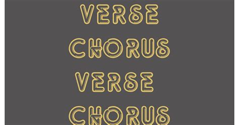 Verse Chorus Verse Chorus Song Print