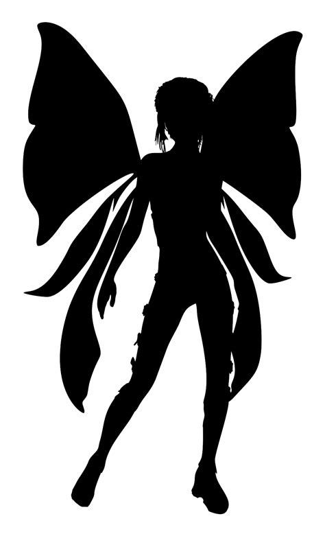 Fairy Girl Silhouette Public Domain Vectors