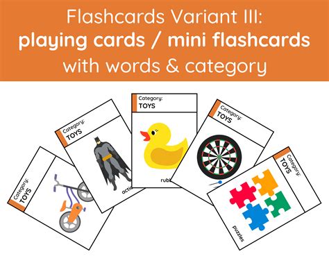 62 Toys Flashcards Printable Flashcards Flashcards For Etsy
