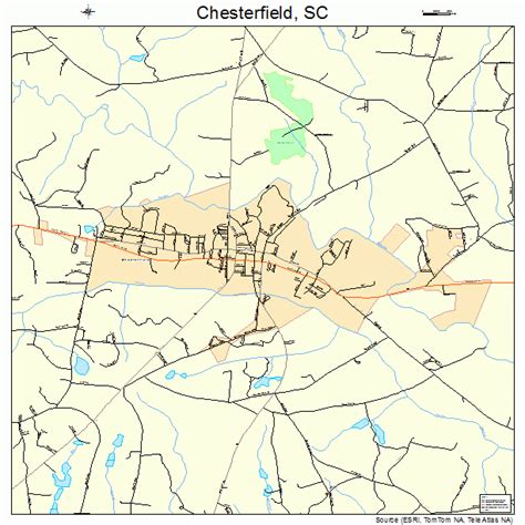Chesterfield South Carolina Street Map 4514140
