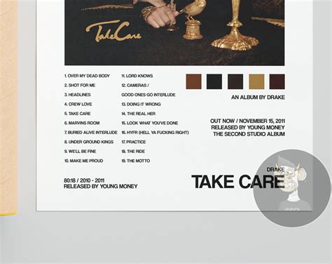 Drake Take Care Album Cover Poster Create Your Own Music Etsy Canada
