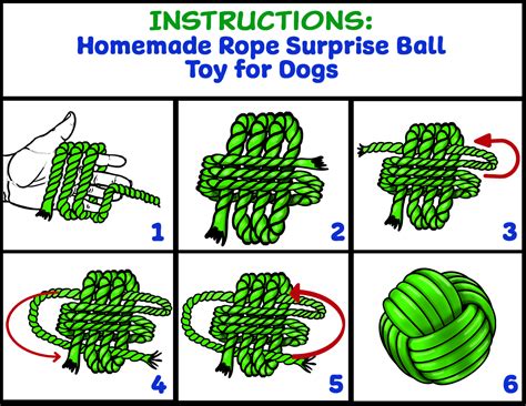 Step By Step Instructions Homemade Rope Surprise Ball Toy For Dogs