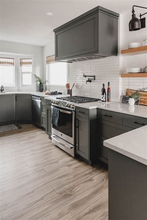 Grey Kitchen Cabinets With Dark Floors Flooring Tips