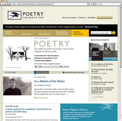 The Poetry Foundation Website Tierra Innovation