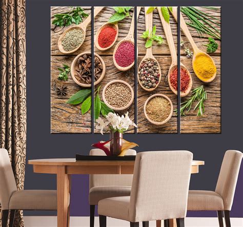 Spice Choices Canvas Herbs And Spices Wall Art Chef T