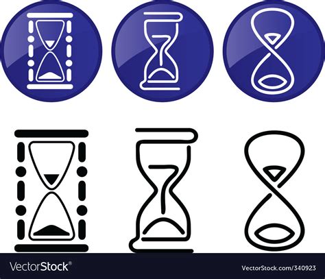 hourglass silhouettes royalty free vector image