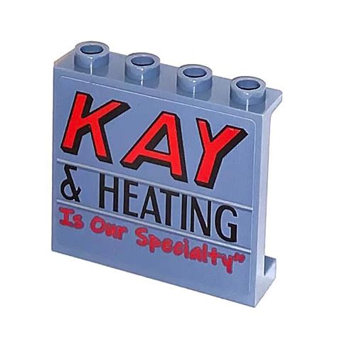 Lego Panel 1 X 4 X 3 With Kay And Heating Is Our Specialty Sticker With