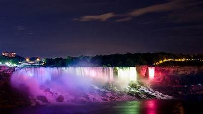 Terjun Malam Hari Pemandangan Gambar Niagara Downloading