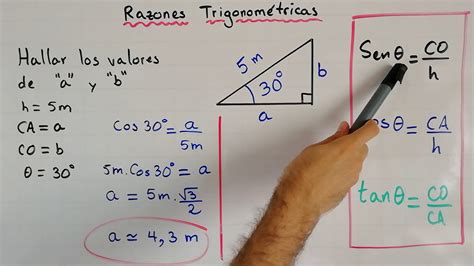 Ejercicio De Razones Trigonom Tricas Trigonometr A Youtube
