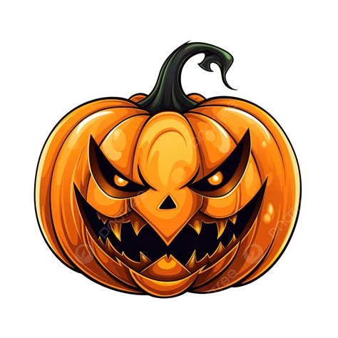Vector Isolated Halloween Element Scary Halloween Smile Evil Face