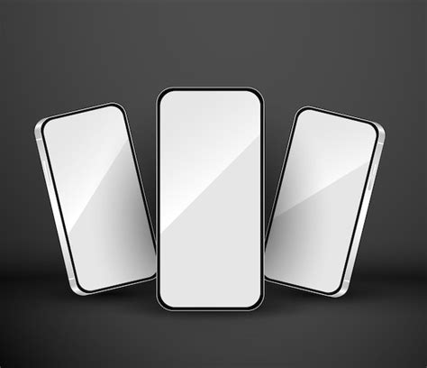 Premium Vector 3d Phone White Template