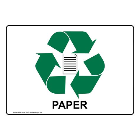 Recycling Trash Conserve Recyclable Items Sign Paper