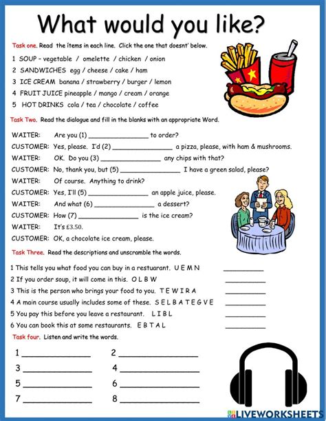 What Would You Like Online Worksheet English Lessons For Kids Learn