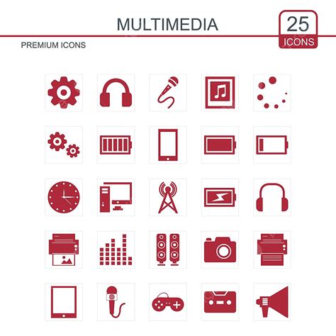 Multimedia Vector Art Png Multimedia Icons Set Multimedia Icons Icon