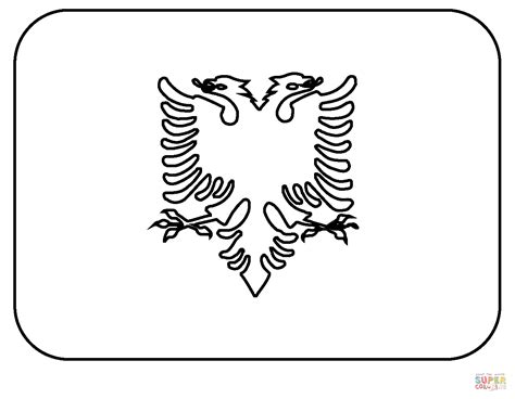 Albanian Flag Coloring Pages