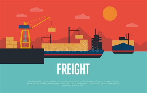 Freight Ship Over World Map Stock Vector Illustration Of Nautical