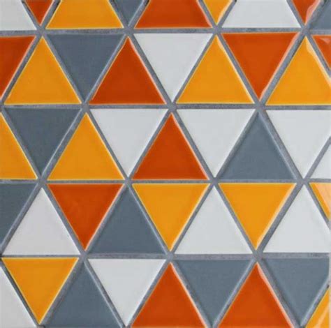 Ocean mosaics tiles offers triangle tile for backsplash, floors, showers, fireplaces. Clayhaus Ceramic Mosaic Triangle Tile | 103 Colors ...