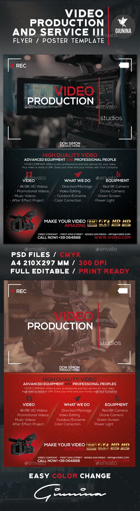 Video Production And Services 3 Flyerposter By Giunina Graphicriver