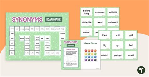 Synonyms Board Game Teach Starter