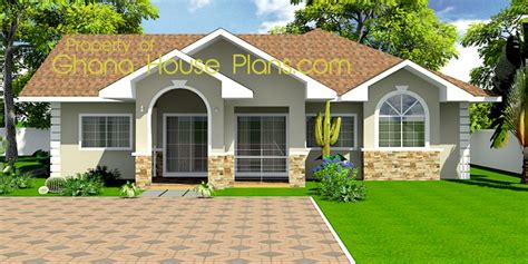 Open floor plans are very common, as this type of layout. tiny house plans | Ghana Homes 3 Bedroom Single Storey ...