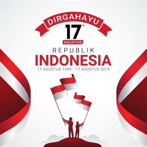 Vektor Kartu Ucapan Hari Kemerdekaan Indonesia Dan Png Ilustrasi My
