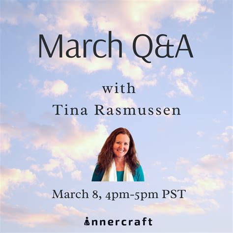 Q A W Tina Rasmussen March Innercraft