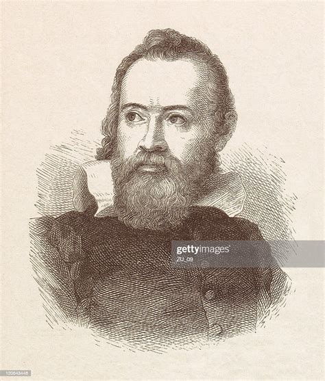 Galileo Galilei Wood Engraving Published In 1877 High Res Vector