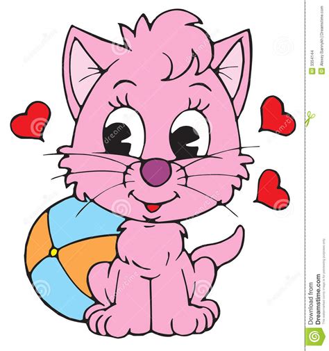 Pink Kitty Vector Clip Art Stock Images Image 3354144