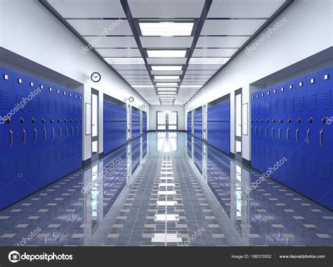 School Corridor Interior 3d Illustration Stock Photo By ©urfingus