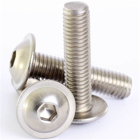 M5 5mm A2 Stainless Steel Flanged Button Head Screws Hex Socket
