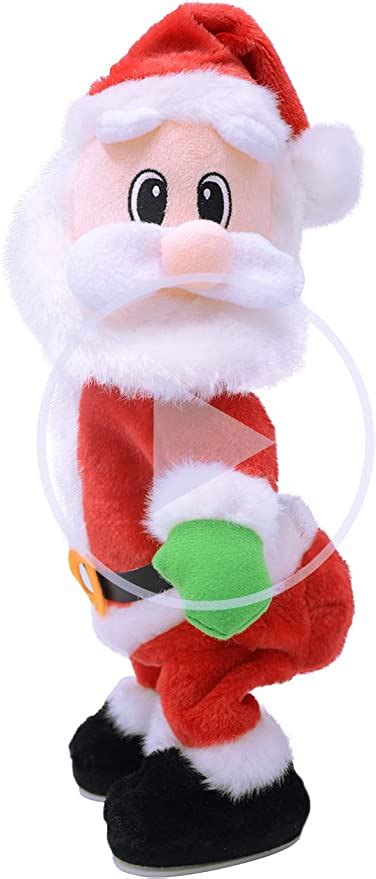 Niuxtool Twerking Santa Claus Twisted Hip Singing And Dancing Electric Plush Toy