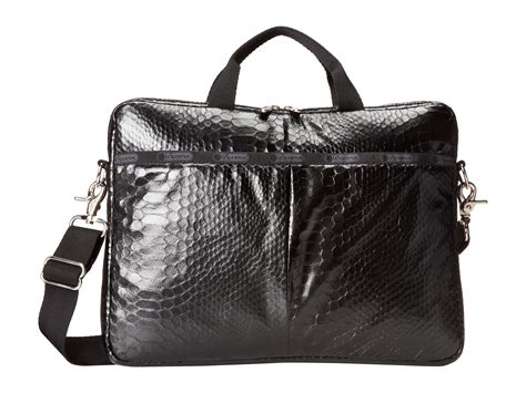 Lesportsac 13 Inch Laptop Bag In Animal Leatherette Snake Lyst