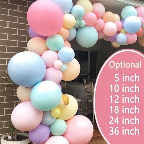 510121836inch Pastel Candy Balloon Macaron Balloon Arch Kit Balloon