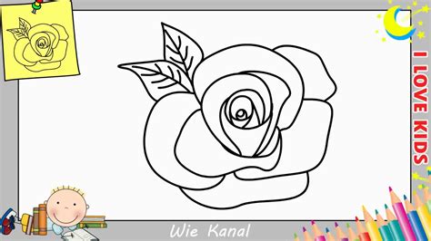 Schöne bleistiftskizze der blume das zeichnen einer blume ist eine lustige sache. Rose Zeichnen Lernen Einfach Schritt Für Schritt Für ...