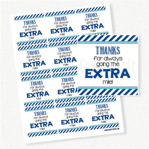 Thanks For Going The Extra Mile Free Printable