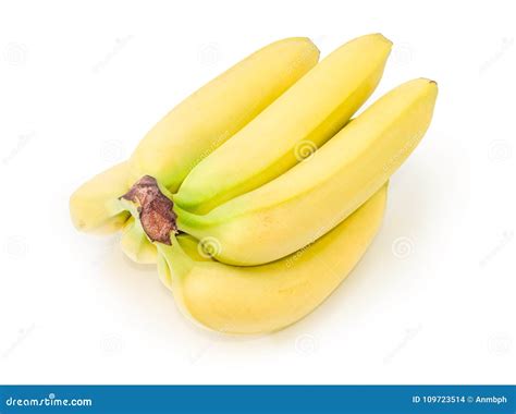 Cluster Of Bananas On A White Background Stock Photo Image Of