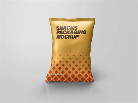 Snacks Pack Pouch Free Mockup Free Mockup World