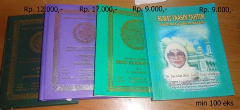 Harga buku yasin mulai dari idr 2.100/pcs. Buku yasin | Buku